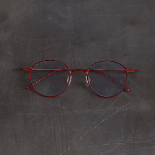 Rigards Polished Titanium Textured Frame Sunglasses RG1058TI RG-RG1058TI-HKTM Red Frame Transparent